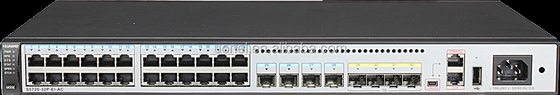 S5720-32P-EI-AC 24*10/100/100 Base-T ports ,8*GE SFP Ports,AC Power supply,front access switch
