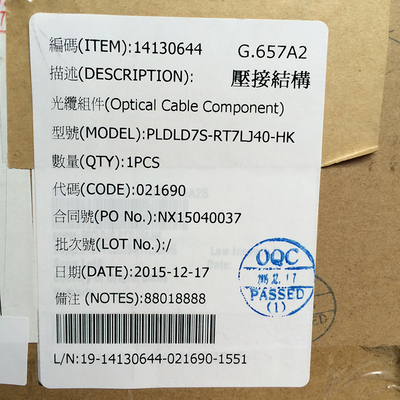 Orinianl  Optical Cable Parts,14130644  DLC/UPC,2FC/UPC,single mode,40M