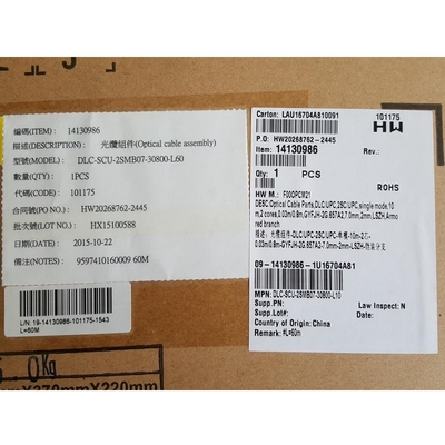 Huawei Optical Cable Parts,14130986 DLC/UPC,2SC/UPC,Single-mode,10m,2 cores, 0.03m/0.8m,GYFJH-2G.657A2,7.0mm,2mm,LSZH,