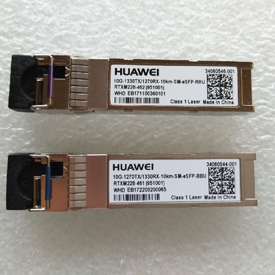 Huawei 10G-1330TX/1270RX-10km-SM-eSFP  HUAWEI RRU/BBU 10G SFP 10KM bidi  34060546-001 34060544-001 RTXM228-462 RTXM228-461