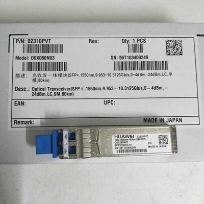 Original SFP Huawei  SFP+ 10G-1550NM-80KM-SM 02310PVT  OSX080N03