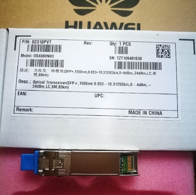 Original SFP Huawei  SFP+ 10G-1550NM-80KM-SM 02310PVT  OSX080N03