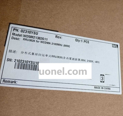 Huawei RRU 3826 2100Mhz WCDMA 02310KKQ WD5M21382600 -48V 80W WD5M21382611 02310YSU huawei 3862-2100