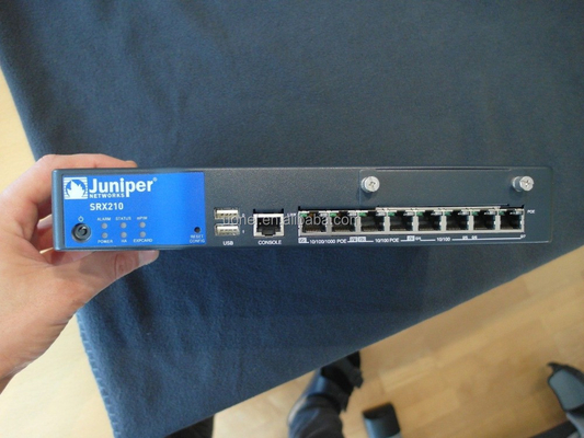 Juniper SRX210HE-POE,SRX services gateway 210 &quot;Enhanced&quot; with faster CPU, 2xGE + 6xFE ports, 1xmini-PIM slot, 1GB RAM