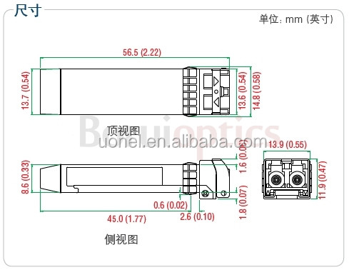 Juniper EX-SFP-10GE-ER,SFP+ 10GBase-ER 10 Gigabit Ethernet Optics, 1550nm for 40km transmission on SMF