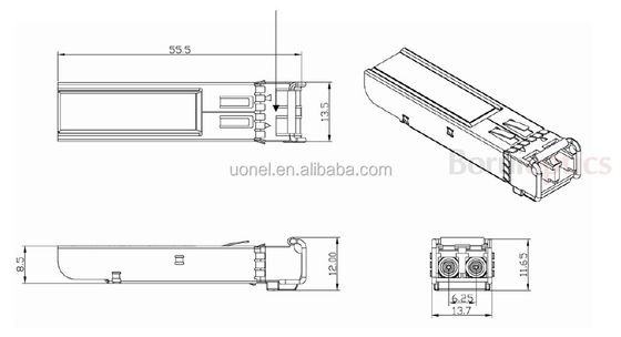 SFP-1GE-LX,Small Form Factor Pluggable 1000Base-LX Gigabit Ethernet Optic Module
