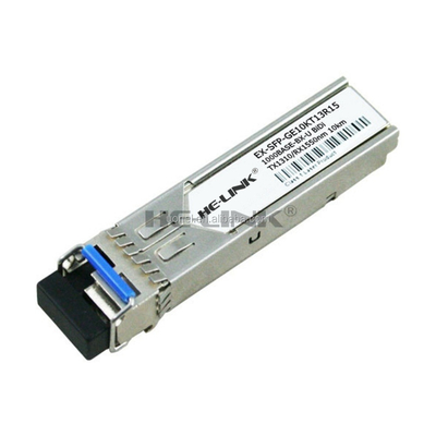 SFP-GE40KT15R13,Small Form Factor Pluggable module supporting 1000BASE-BX, DOWNLINK, at 40km. (TX1550nm / RX1310nm)