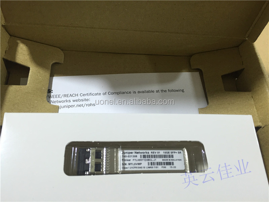 Juniper QFX-SFP-10GE-SR,SFP+ 10GBase-SR 10 Gigabit Ethernet Optics, 850nm for up to 300m transmission on MMF