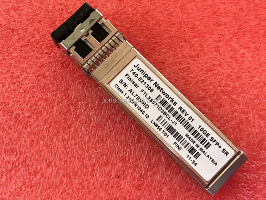 Juniper EX-SFP-10GE-SR,SFP+ 10GBase-SR 10 Gigabit Ethernet Optics, 850nm for up to 300m transmission on MMF