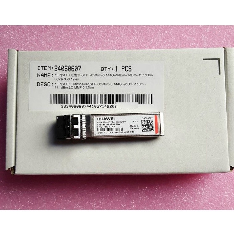 Huawei  FTLF8526P3BNL-HW 6G-850nm-120m 34060607 Optical Transceiver,SFP+,850nm,6.144G,-9dBm,-1dBm,-11.1dBm,LC,MMF ,0.12km
