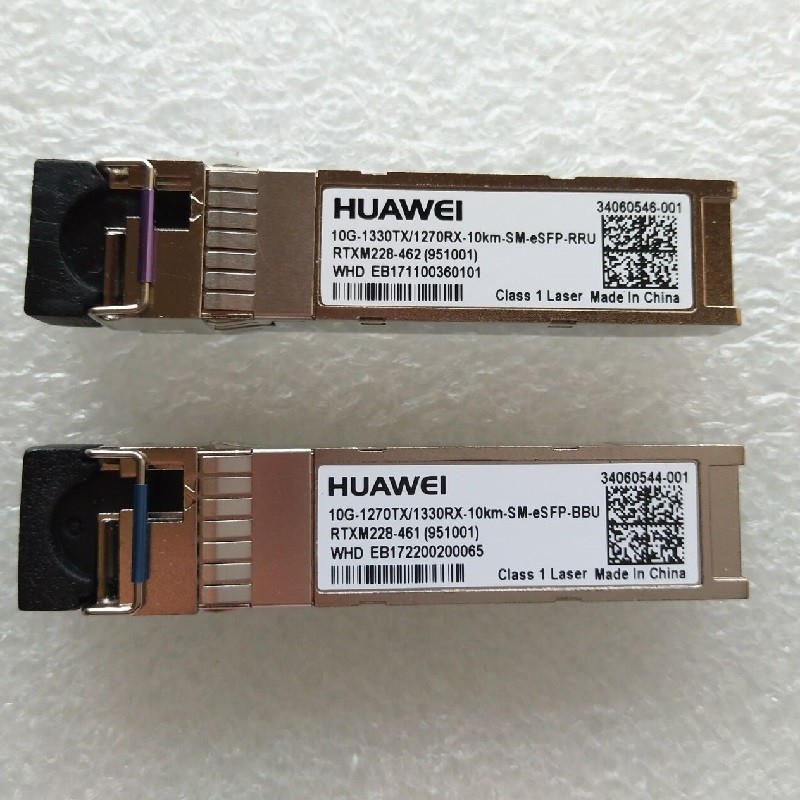 Huawei 10G-1330TX/1270RX-10km-SM-eSFP  HUAWEI RRU/BBU 10G SFP 10KM bidi  34060546-001 34060544-001 RTXM228-462 RTXM228-461