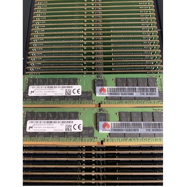 N26DDR402 DDR4 RDIMM Memory,32GB,2666MT/s,2Rank(2G*4bit),1.2V,ECC  06200266 06200241 HW 2666MT 32G memory