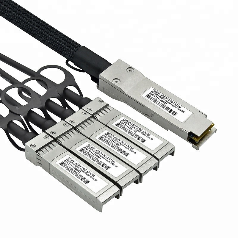 02310MUM, QSFP-4SFP10G-CU5M,QSFP+-4SFP+10G-High Speed Cable-5m-(QSFP+38)-(CC8P0.4 Black(S))-(4*SFP+20)