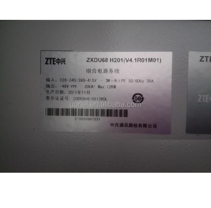 ZTE Power 48V 100A Wall-mounted Cabinet ZTE ZXDU68 H201(V4.1R01M01) Telecom Power System