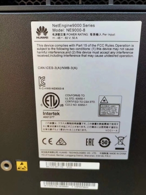 02351PMJ NE9000-8 Huawei Telecom Router CR9PBKP08ADC Chassis DC Components