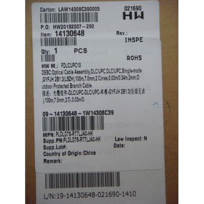 Orinianl Huawei  Optical Cable PN 14130648    Parts,DLC/UPC,single mode,100m,