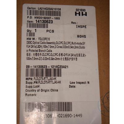 Orinianl Huawei Optical Cable Parts,14130623 DLC/UPC,2FC/UPC,single mode,100M