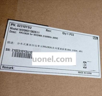 Huawei RRU 3826 2100Mhz WCDMA 02310KKQ WD5M21382600 -48V 80W WD5M21382611 02310YSU huawei 3862-2100