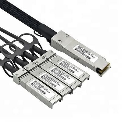 02310MUL, QSFP-4SFP10G-CU3M,QSFP+-4SFP+10G-high speed cable-3m-(QSFP+38 public)-(CC8P0.32 black(S))-(4*SFP+20 public)