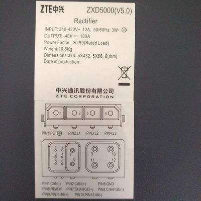 Original ZTE  ZXD5000 V5.0 48V 100A Module for ZXDU68 S402  ZTE Telecom Power Rectifier