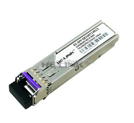 SFP-GE10KT14R13,Small Form Factor Pluggable module supporting 1000BASE-BX10, DOWNLINK, at 10km (TX1490nm / RX1310nm)