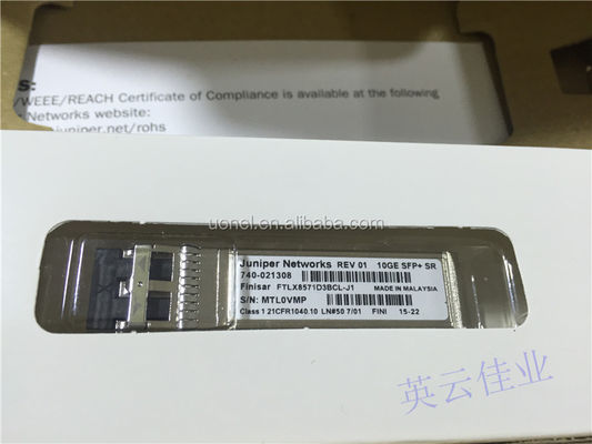 Juniper QFX-SFP-10GE-SR,SFP+ 10GBase-SR 10 Gigabit Ethernet Optics, 850nm for up to 300m transmission on MMF