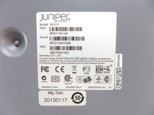 Juniper SRX110H-VA,SRX services gateway 110 with 8xFE ports, 1G RAM & Flash, 1-port VDSL2/ADSL2+ over POTS