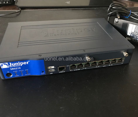 Juniper SRX210BE,SRX services gateway 210 "Enhanced" with faster CPU, 2xGE + 6xFE ports, 1xmini-PIM slot, and base memory